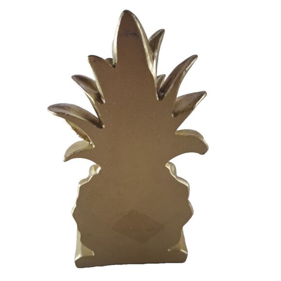 Ashland Gold Pineapple Bookend Tropical Resin Island Den Office Tiki 7.5" - Picture 4 of 5